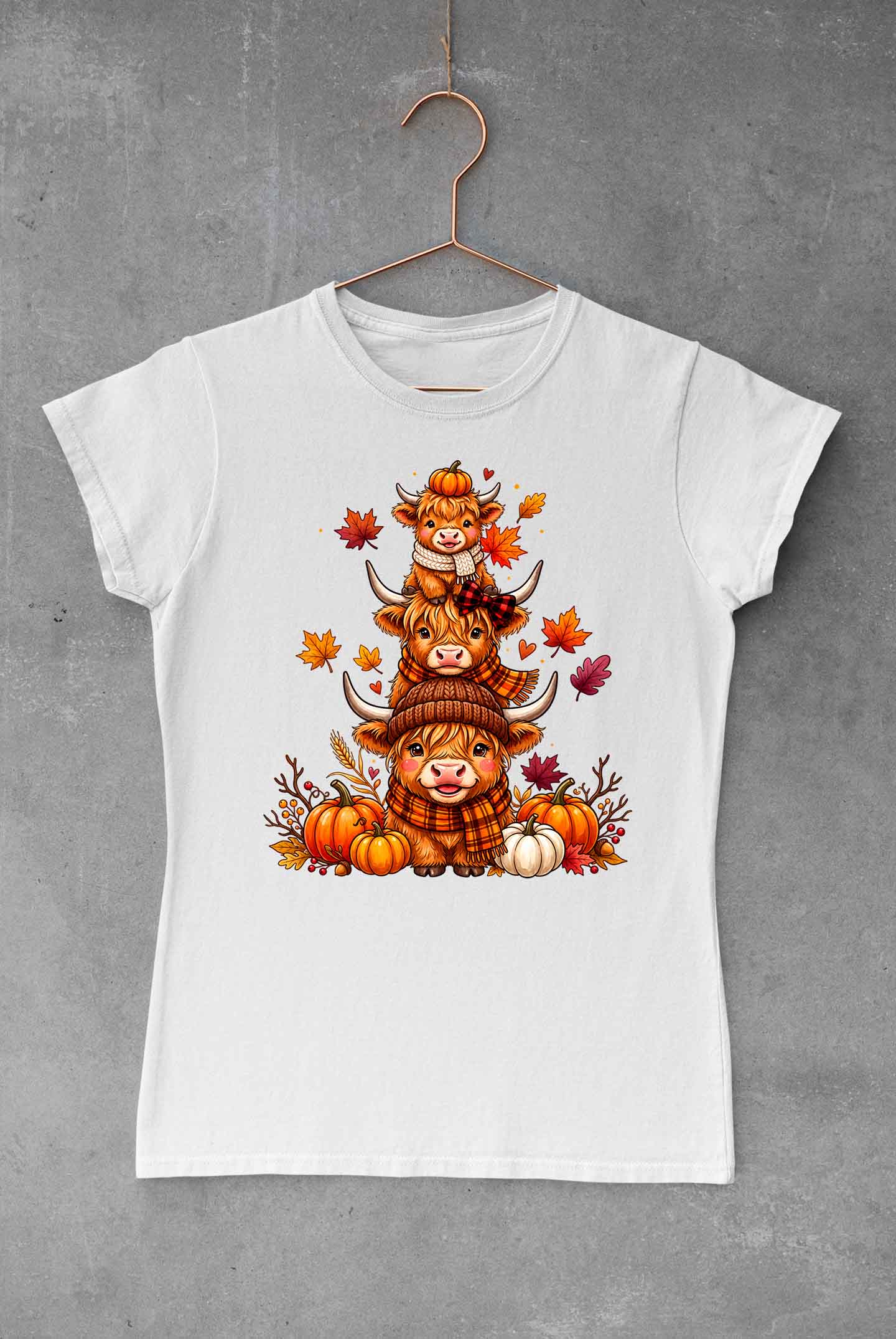 Highland Cow Fall Autumn Pumpkin