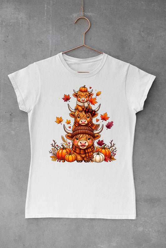 Highland Cow Fall Autumn Pumpkin