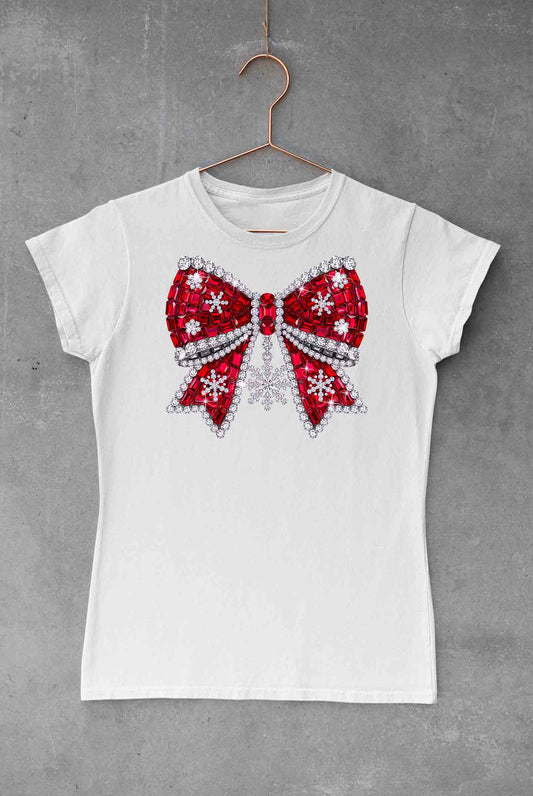 Rhinestone Christmas Bow