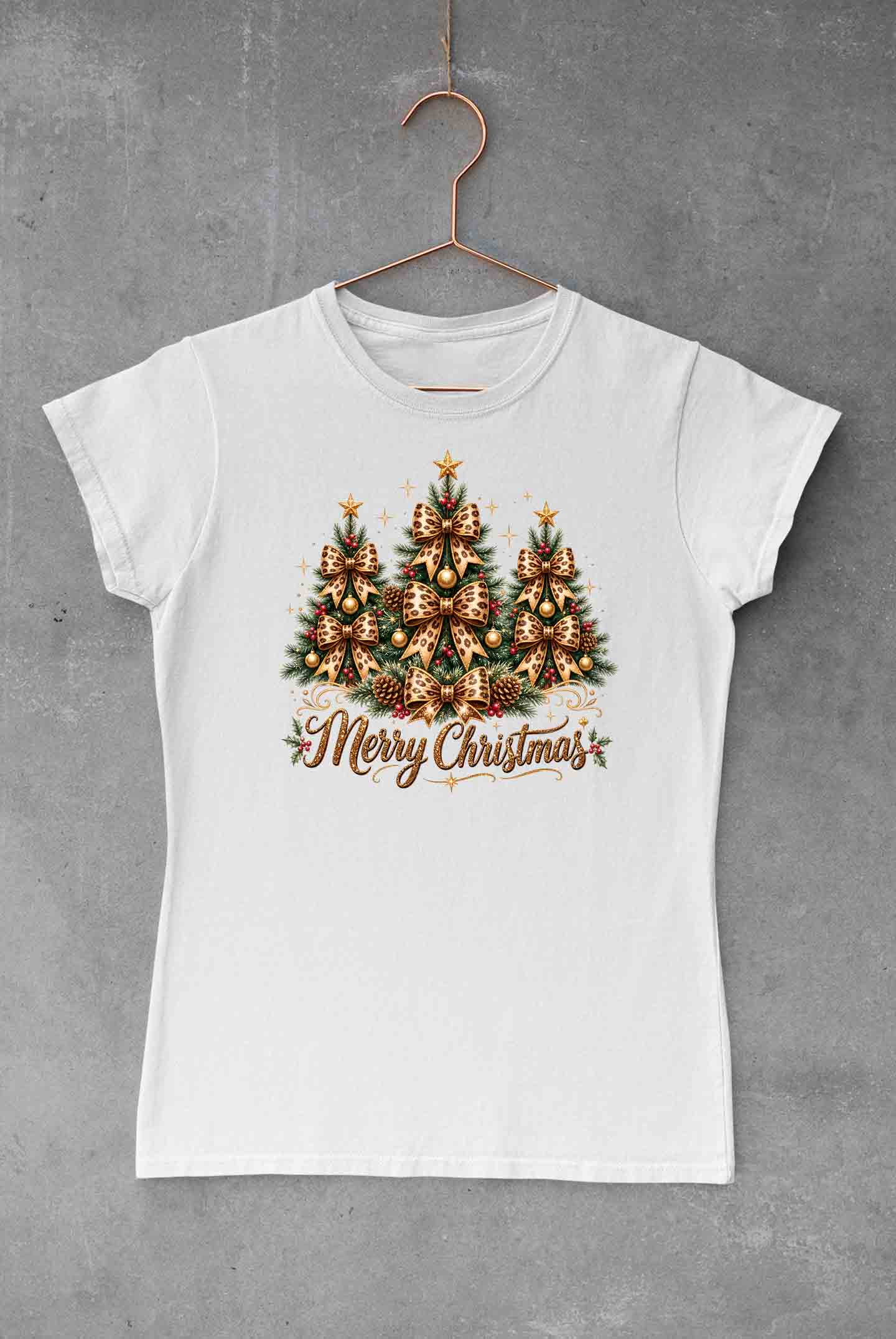 Cheetah Bows Xmas Trees
