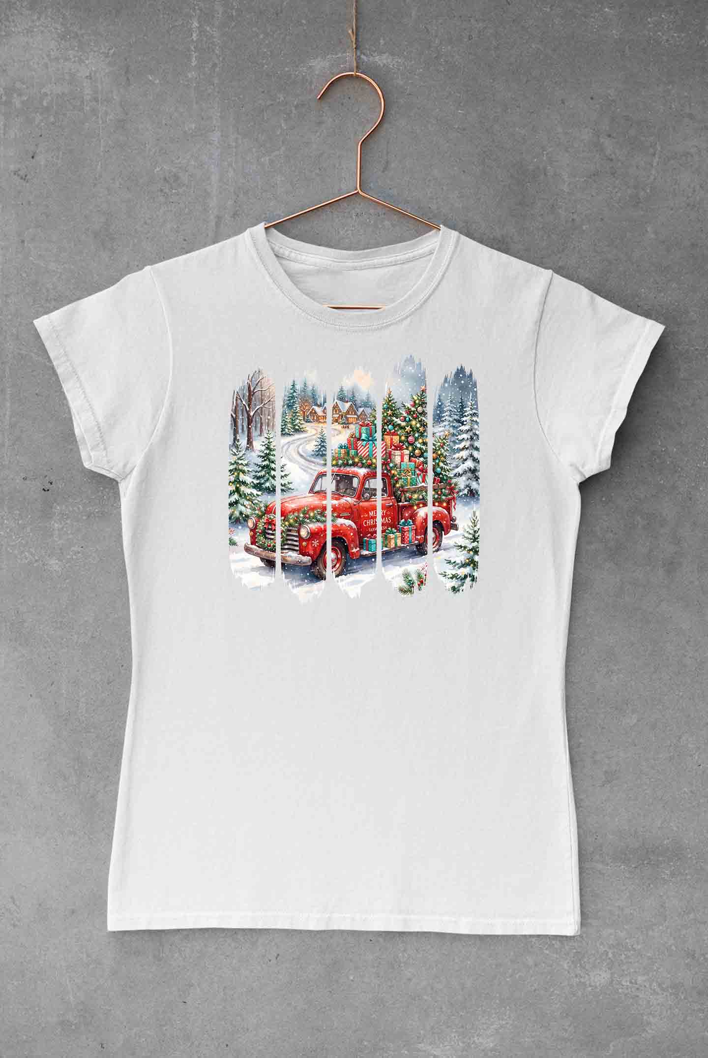 Xmas Red Pickup Truck