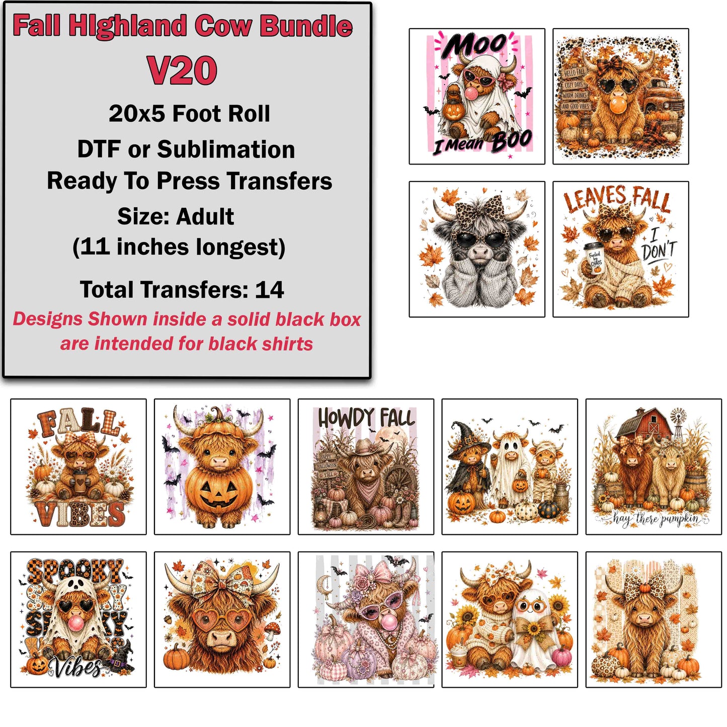 Fall Highland Cow Bundle 20