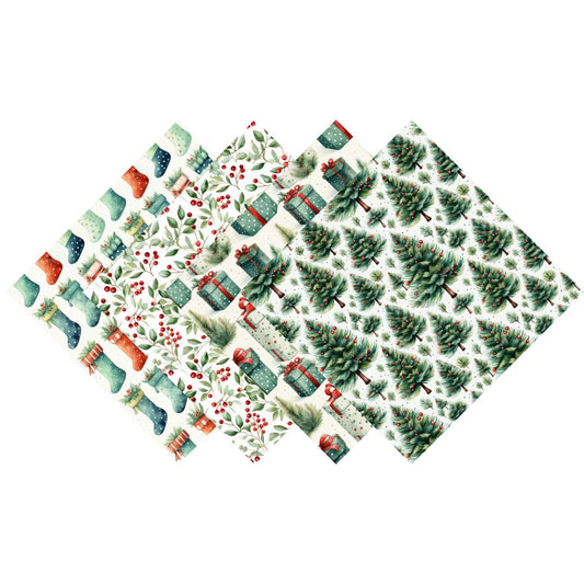 Watercolor Christmas Patterned Vinyl Pack
