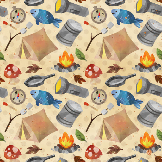 Happy Camper 12x12 Patterned Vinyl Sheet