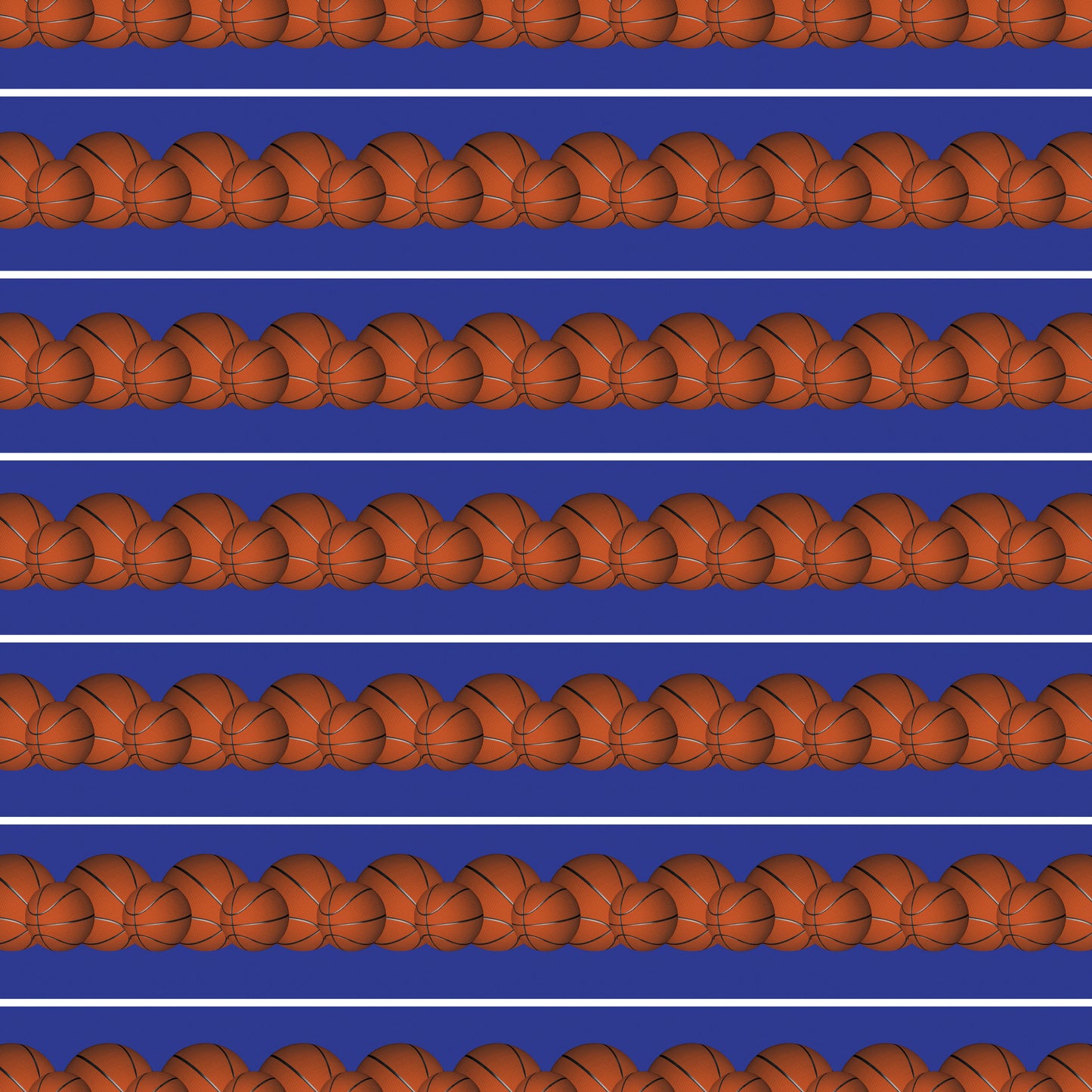 Basketballs Rows 12x12 Patterned Vinyl Sheet