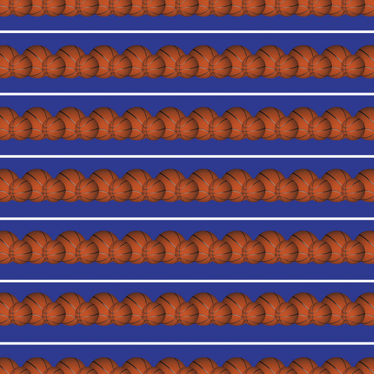 Basketballs Rows 12x12 Patterned Vinyl Sheet