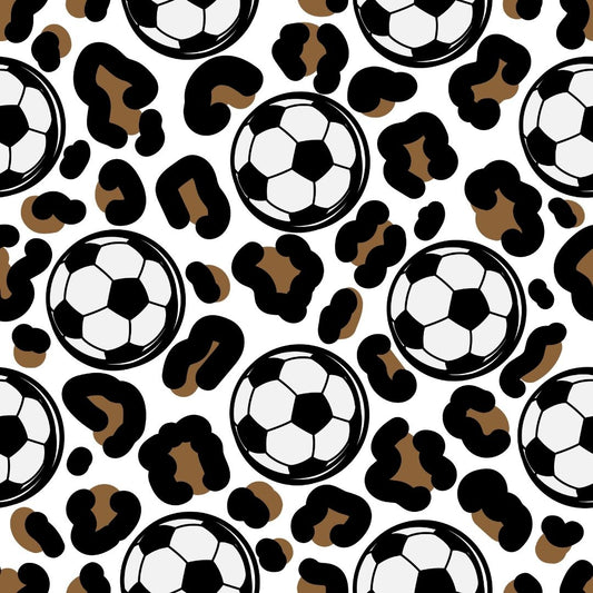 Soccer Ball Leopard print 12x12 Patterned Vinyl Sheet
