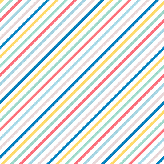 Primary Stripes 12x12 Patterned Vinyl Sheet