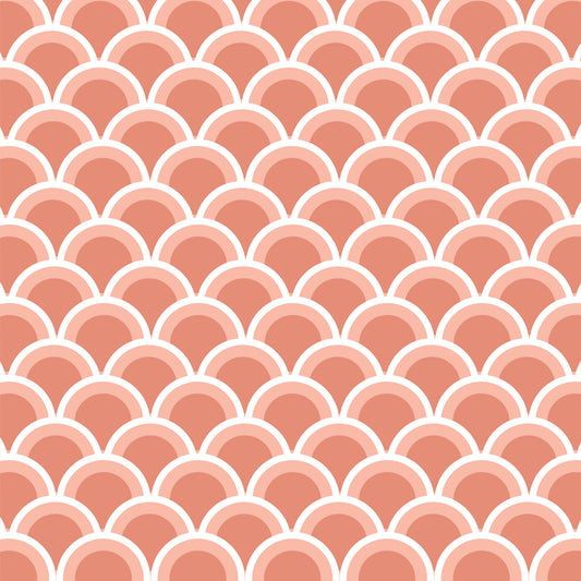 Coral Nautical Waves 12x12 Patterned Vinyl Sheet