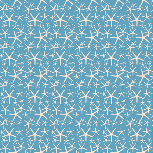 Blue Starfish 12x12 Patterned Vinyl Sheet