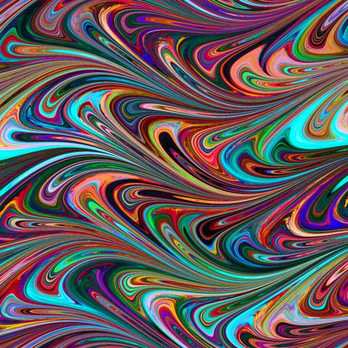 Psychedelic V.1 12x12 Patterned Vinyl Sheet