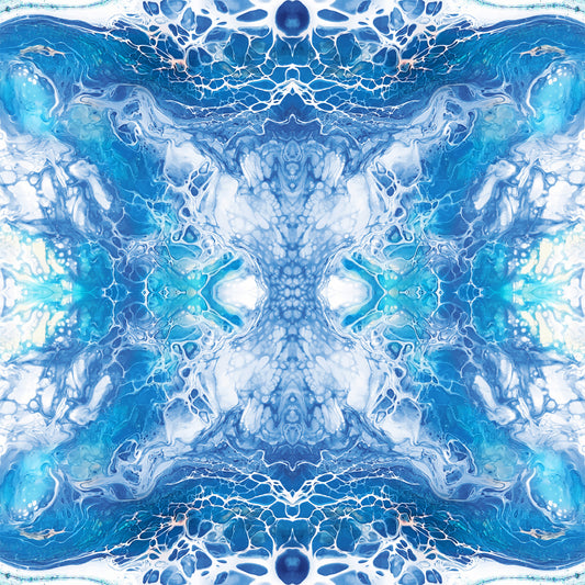 Abstract White Cap Waves 12x12 Patterned Vinyl Sheet