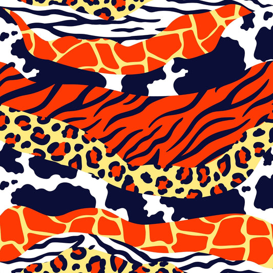 Animal Print Collage 12x12 Patterned Vinyl Sheet