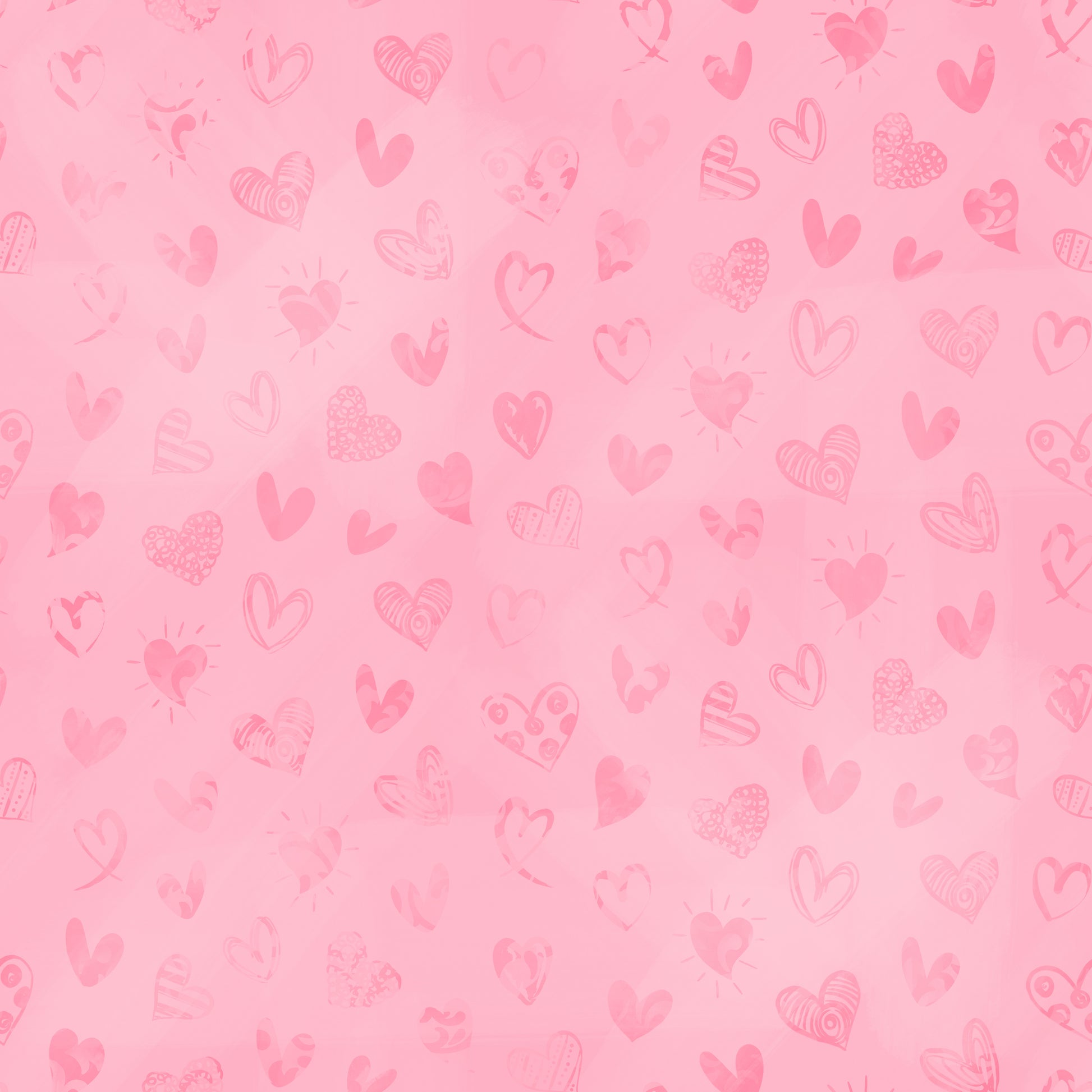 Pink Watercolor Hearts 12x12 Patterned Vinyl Sheet