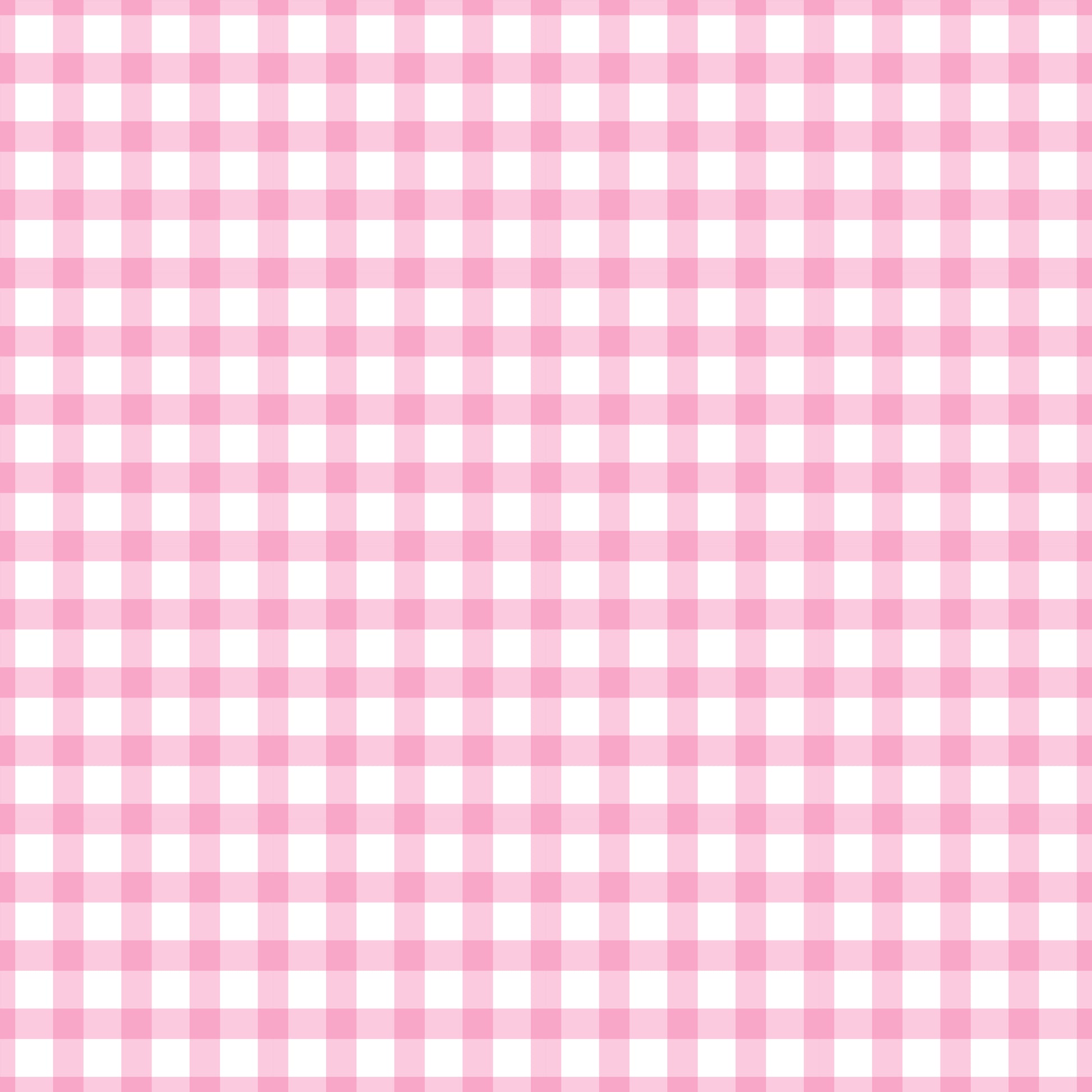 Baby Pink Buffalo Plaid Patterned Vinyl Sheet
