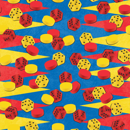 Backgammon Game 12x12 Patterned Vinyl Sheet