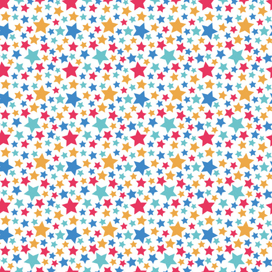 Multicolor Stars 12x12 Patterned Vinyl Sheet