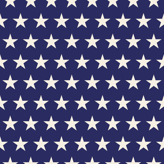 Navy Blue & White Stars 12x12 Patterned Vinyl Sheet