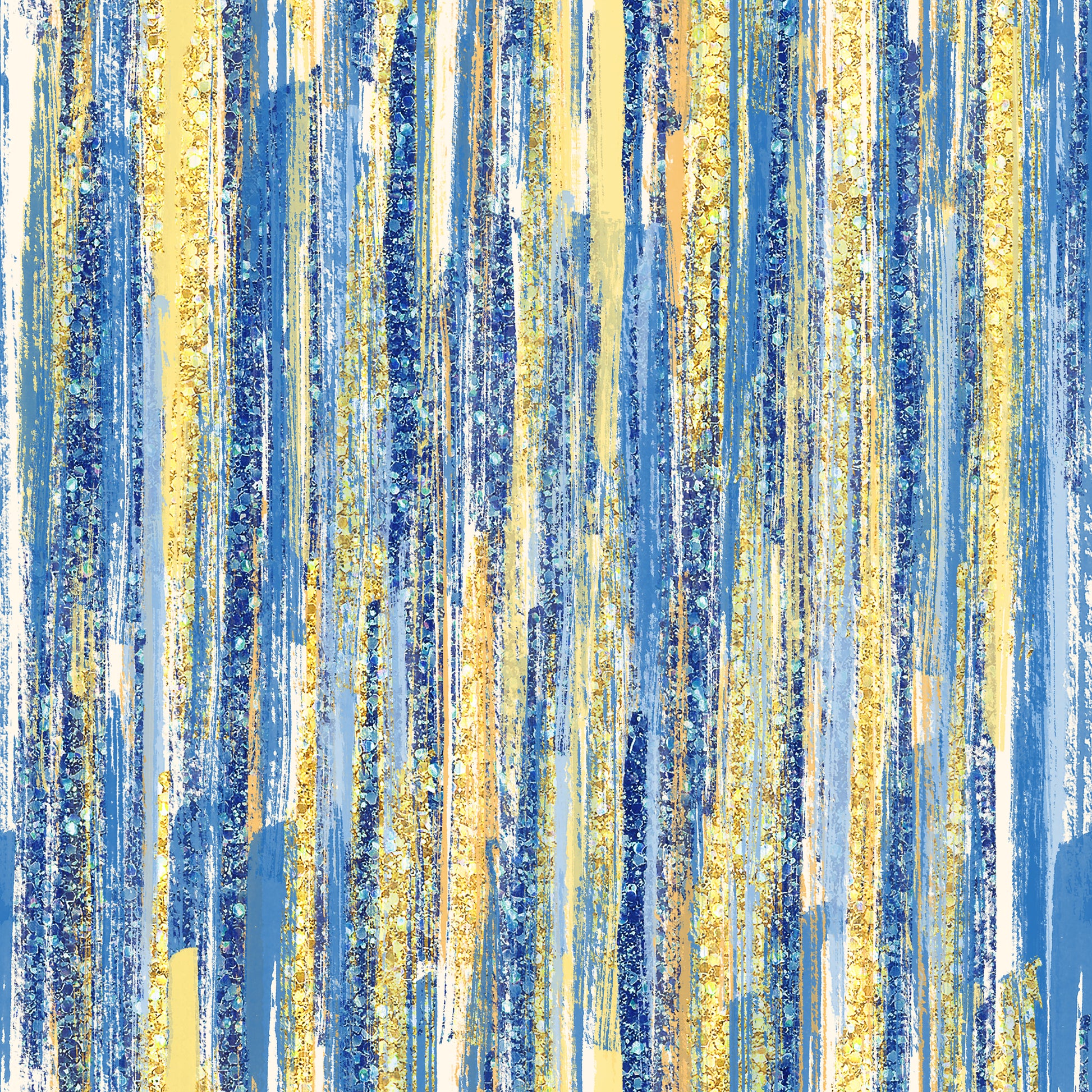 Blue & Yellow Paint Brush Strokes 12x12 Patterned Vinyl Sheet