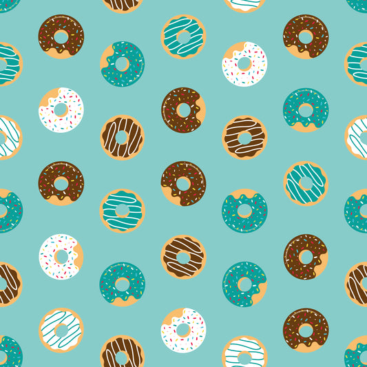 Blue Donuts 12x12 Patterned Vinyl Sheet