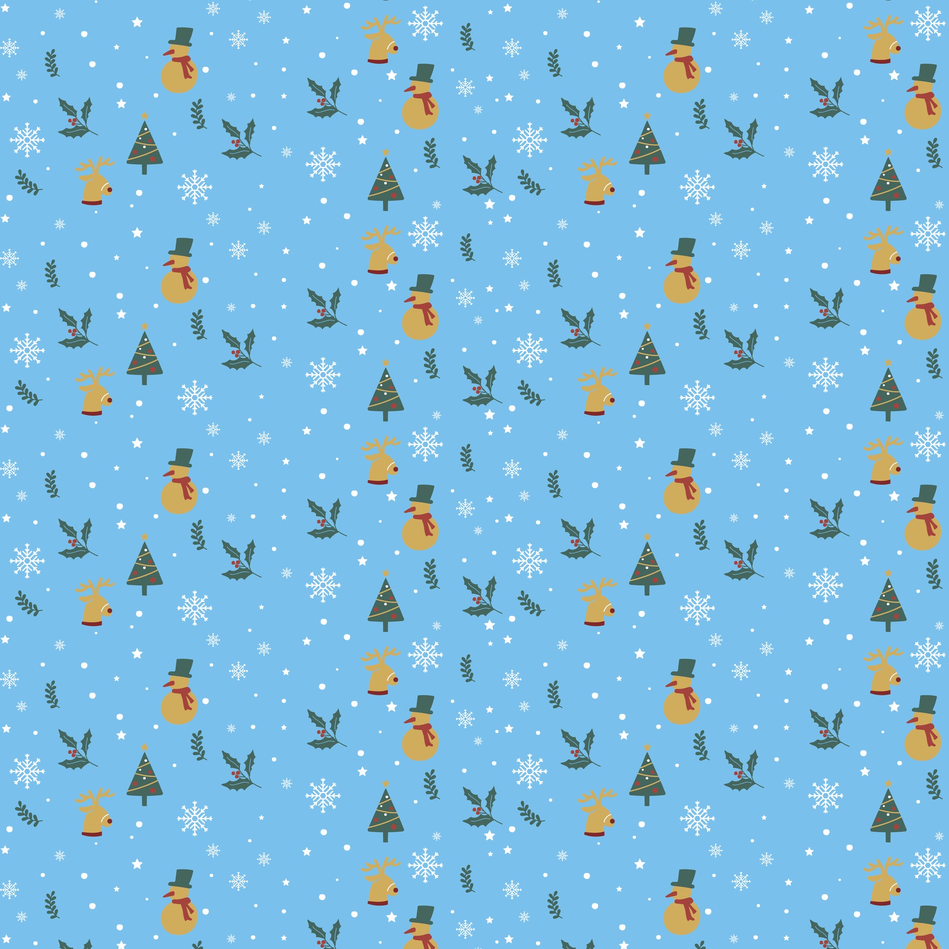 Blue Winter Wonderland 12x12 Patterned Vinyl Sheet