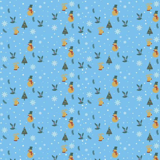 Blue Winter Wonderland 12x12 Patterned Vinyl Sheet