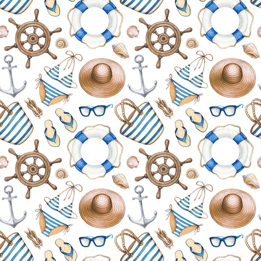 Boat Days 12x12 Patterned Vinyl Sheet