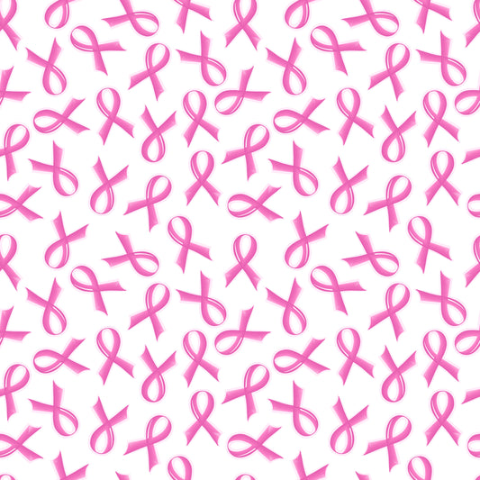 Breast Cancer Awareness Ribbons 12x12 Patterned Vinyl Sheet