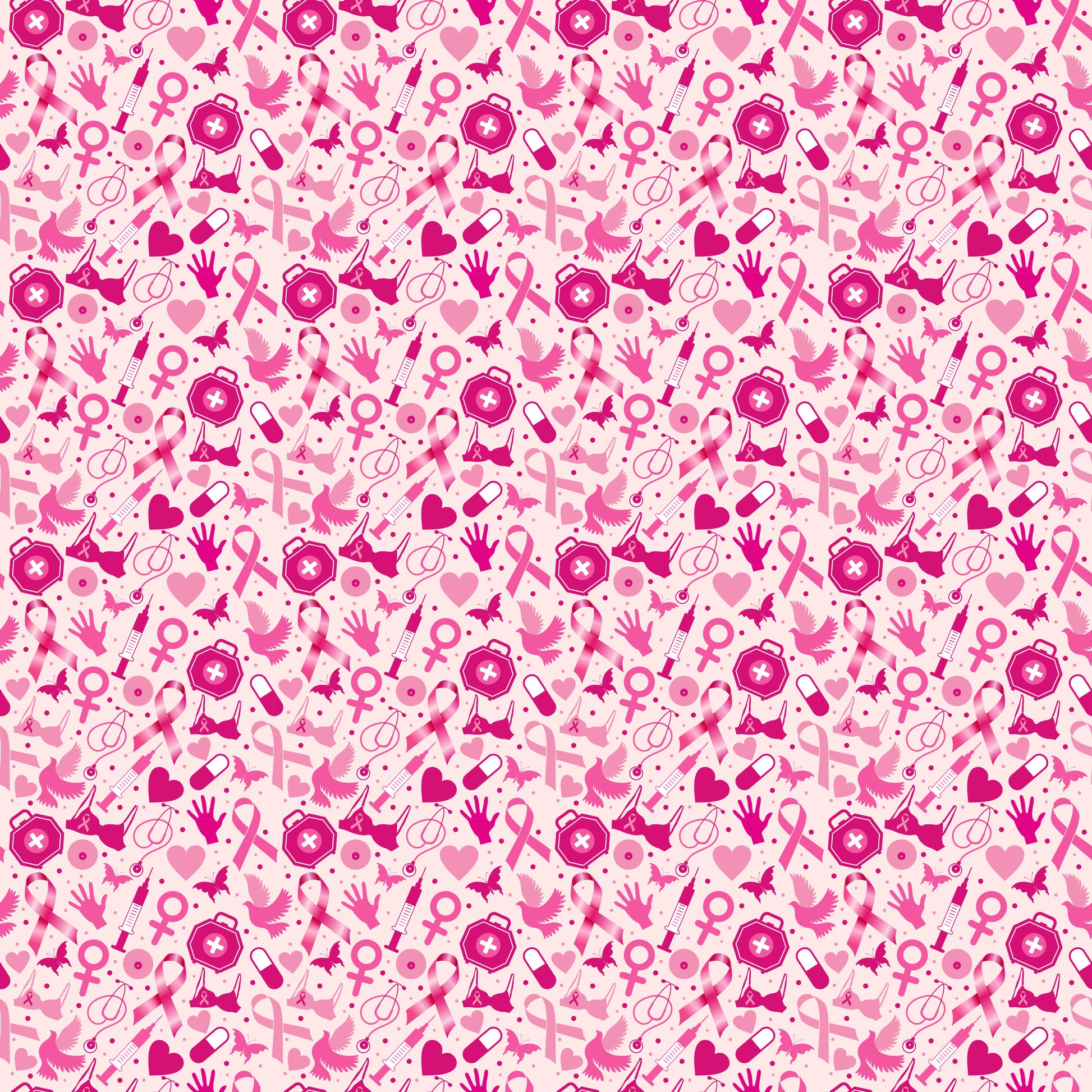 Breast Cancer Awareness Symbols 12x12 Patterned Vinyl Sheet
