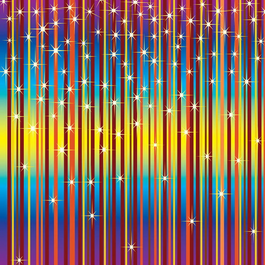 Rainbow Spectrum Stars 12x12 Patterned Vinyl Sheet