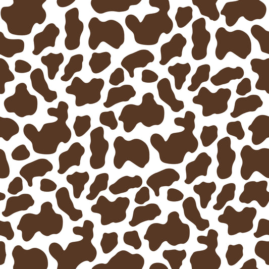 Brown Cow Spots Patterned Vinyl Sheet