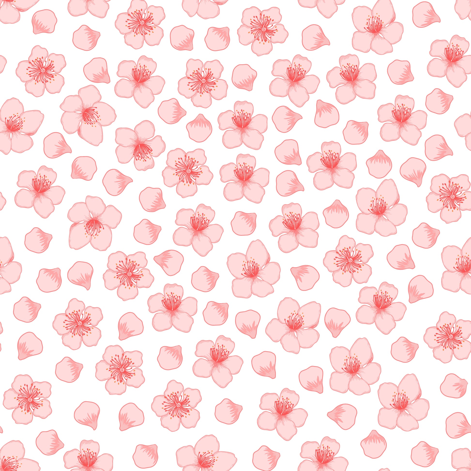 Cherry Blossoms Patterned Vinyl Sheet