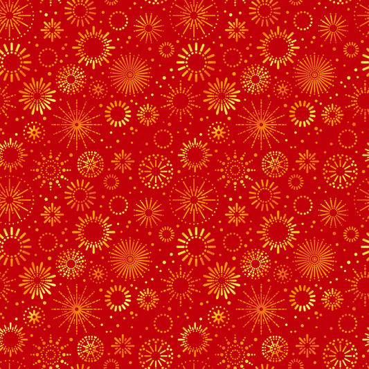 Chinese New Year Fireworks 12x12 Patterned Vinyl Sheet