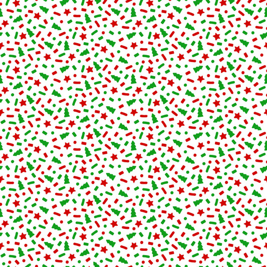 Christmas Sprinkles 12x12 Patterned Vinyl Sheet