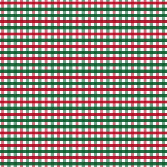 Red & Green Plaid 12x12 Patterned Vinyl Sheet