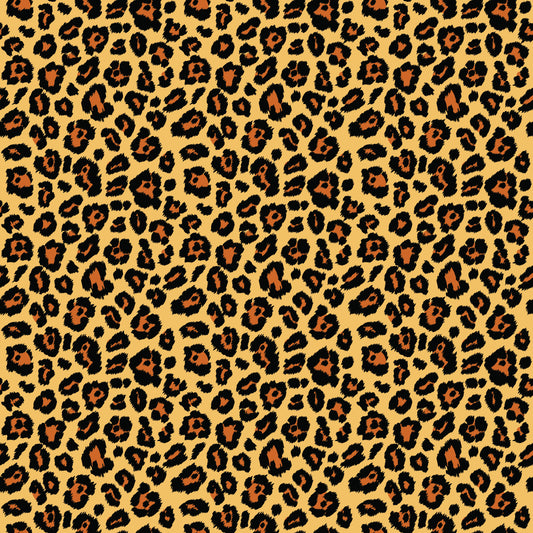 Classic Leopard Print 12x12 Patterned Vinyl Sheet