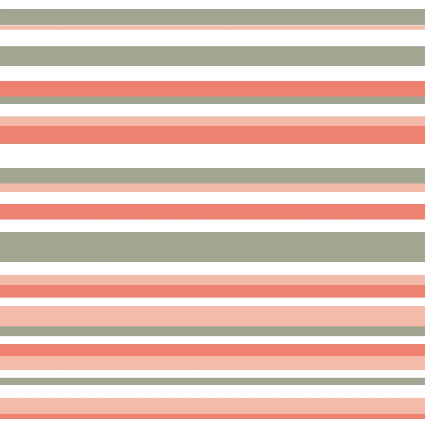 Coral & Sage Stripes Patterned Vinyl Sheet