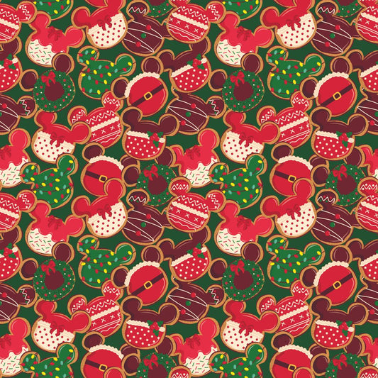 Mouse Ears Christmas Cookies 12x12 Patterned Vinyl Sheet