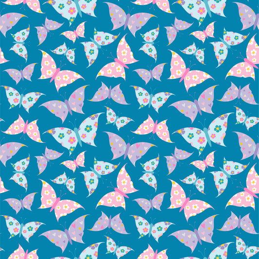 Spring Butterflies Patterned Vinyl Sheet
