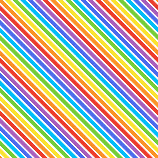 Rainbow Stripes 12x12 Patterned Vinyl Sheet