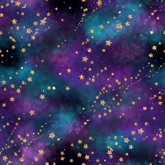 Glitter Galaxy Stars 12x12 Patterned Vinyl Sheet