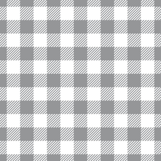 Grey Buffalo Plaid 12x12 Patterned Vinyl Sheet