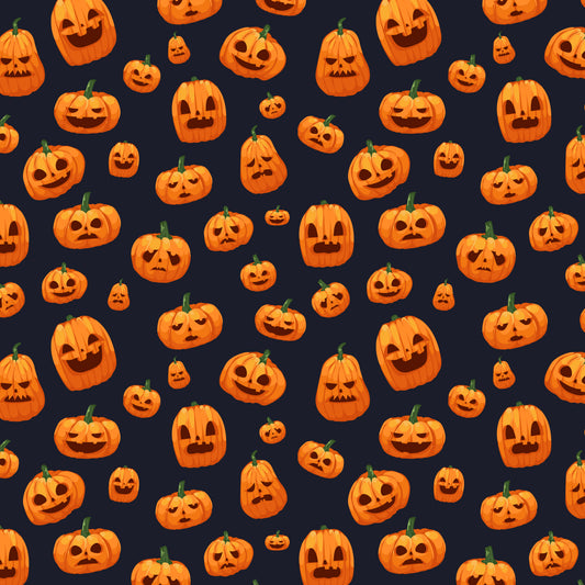 Halloween Jack-o'-lanterns 12x12 Patterned Vinyl Sheet