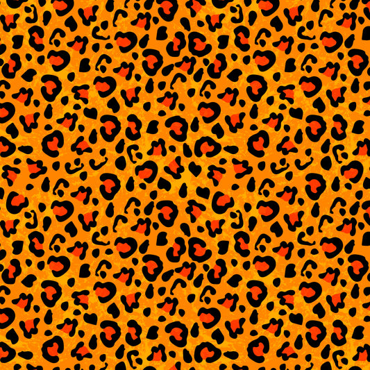 Halloween Leopard Print 12x12 Patterned Vinyl Sheet