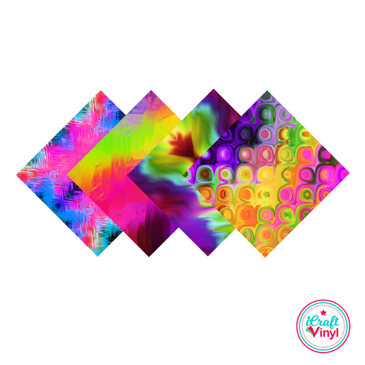 9x12 Psychedelic HTV Patterned Pack