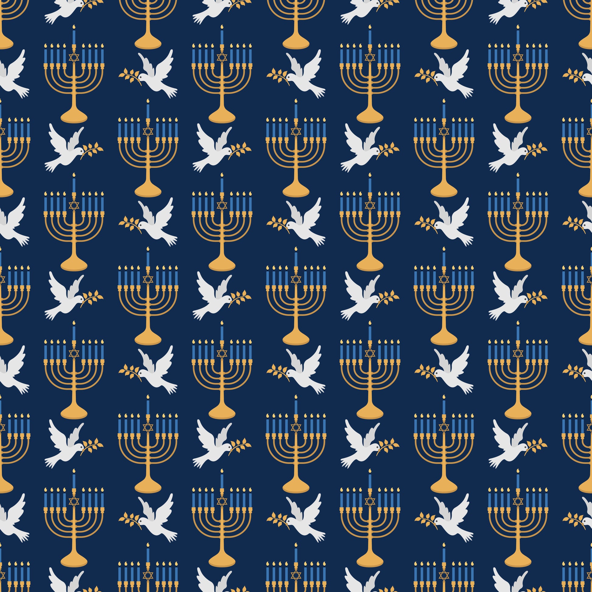 Hanukkah Icons 12x12 Patterned Vinyl Sheet