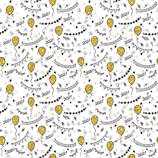Happy 2021 12x12 Patterned Vinyl Sheet