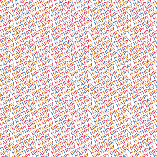 Happy Birthday 12x12 Patterned Vinyl Sheet