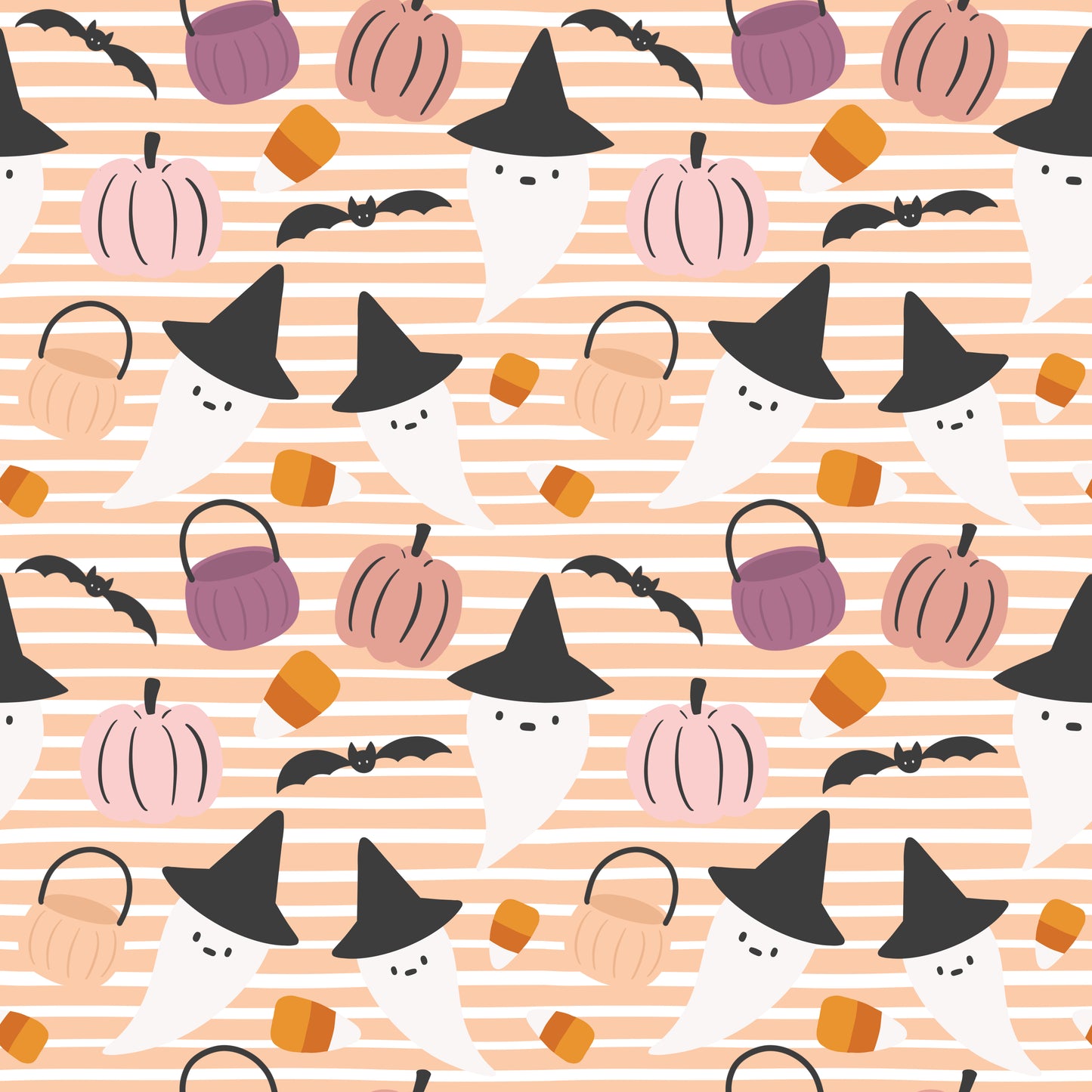 Happy Halloween Ghosts 12x12 Patterned Vinyl Sheet