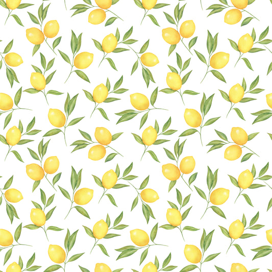 Lemons with Stems 12x12 Patterned Vinyl Sheet